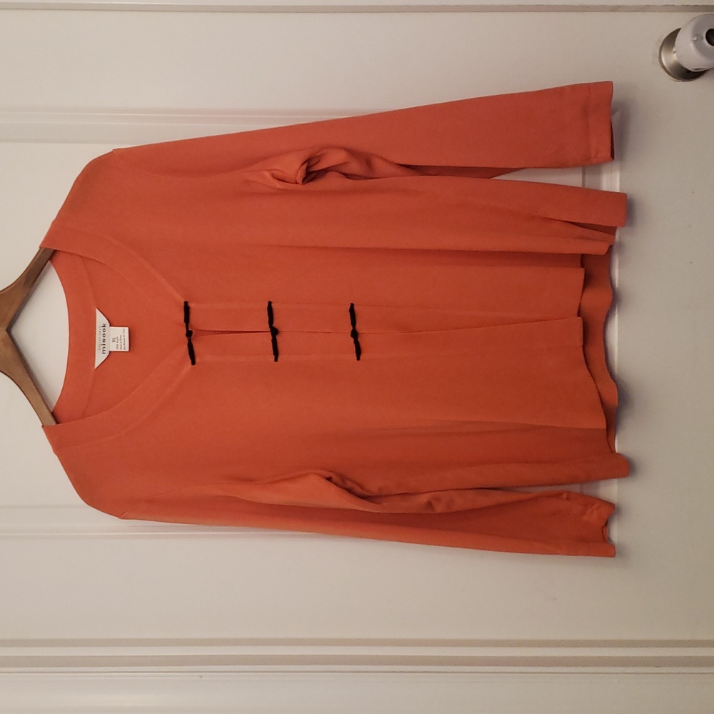 Exclusively Misook Cardigan Toggle Buttons Peach … - image 1